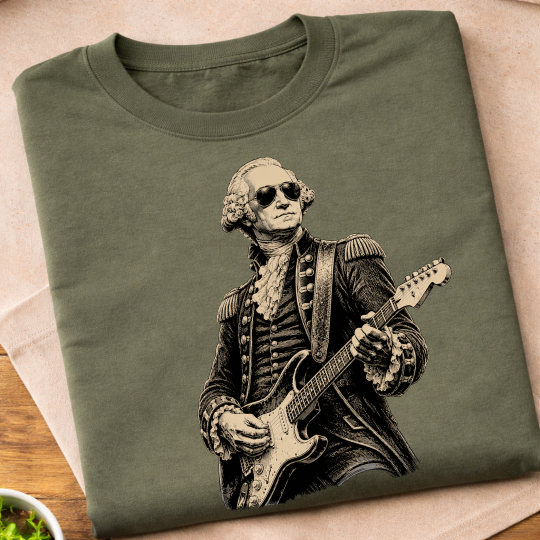 George Washington Playing Guitar T-Shirt