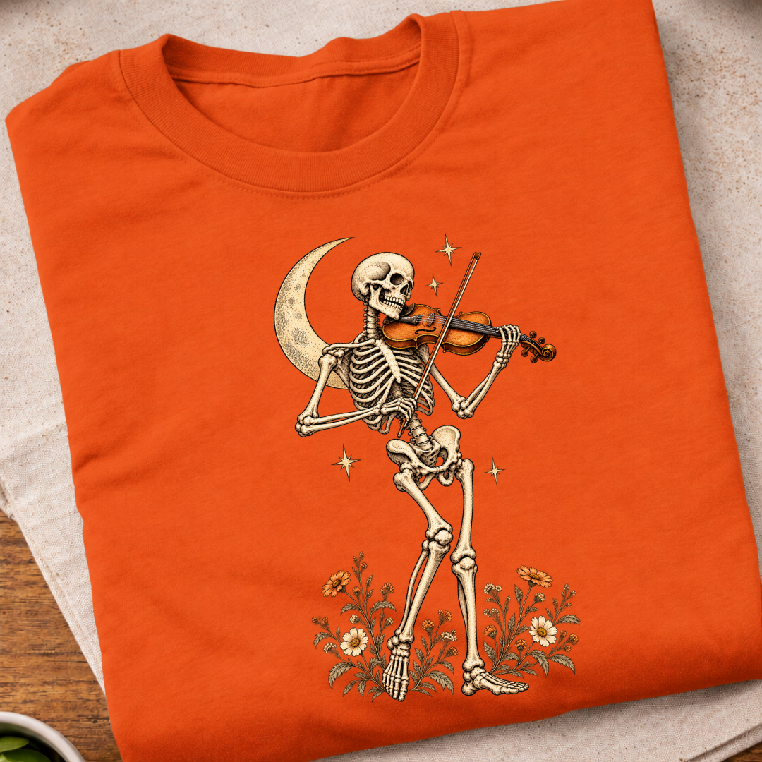 Skeleton Playing Violin T-Shirt