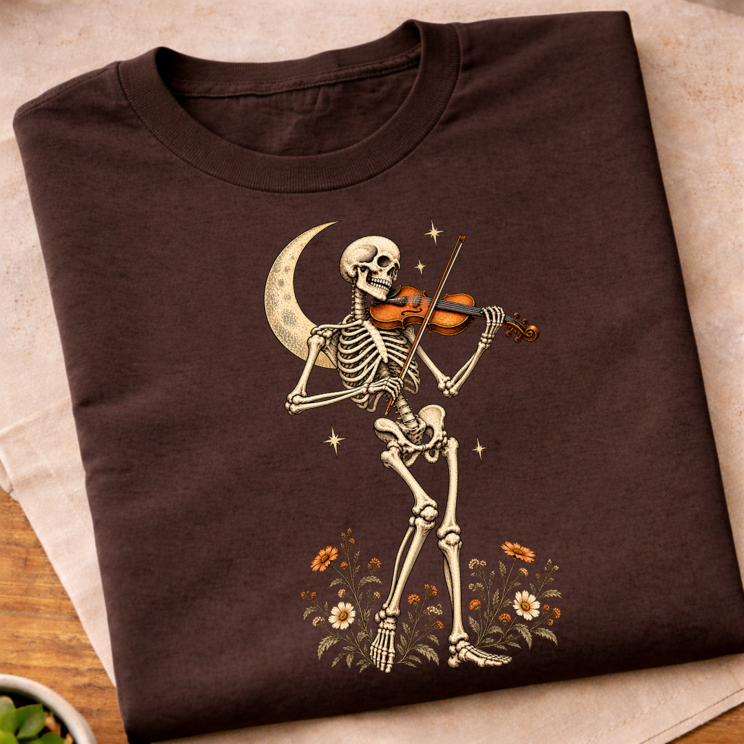 Skeleton Playing Violin T-Shirt