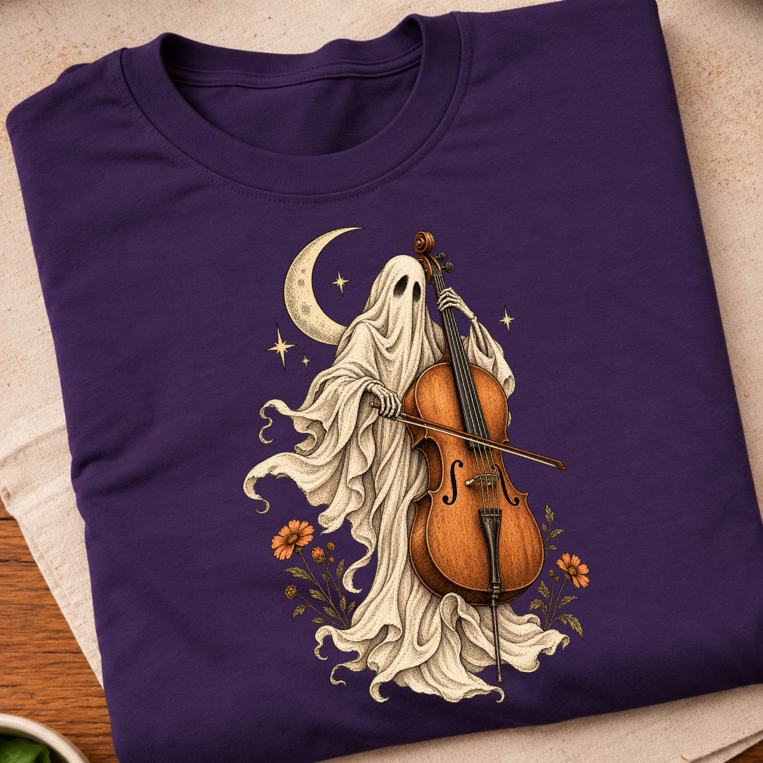 Moonlit Ghost Cello T-Shirt
