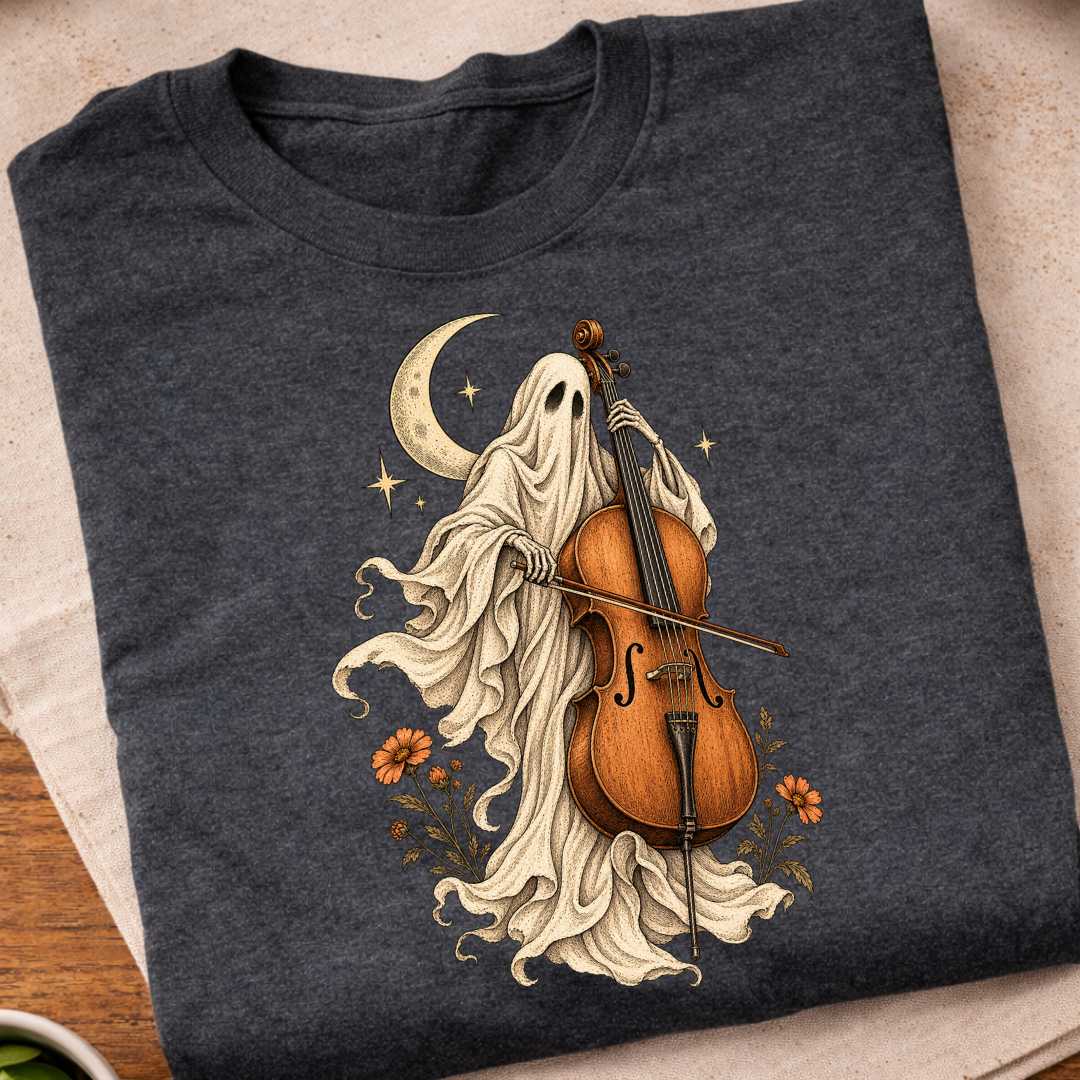 Moonlit Ghost Cello T-Shirt