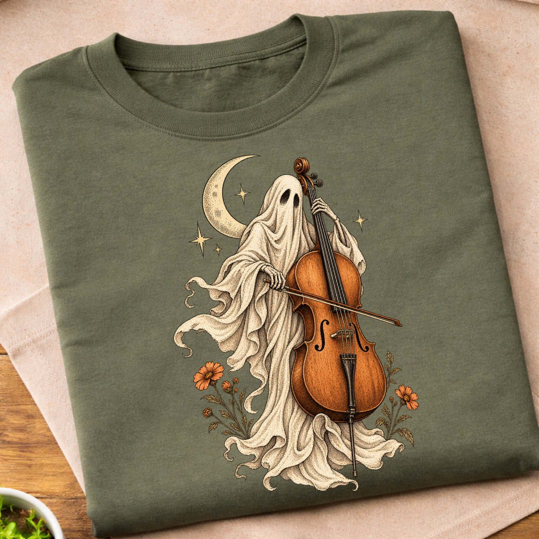 Moonlit Ghost Cello T-Shirt