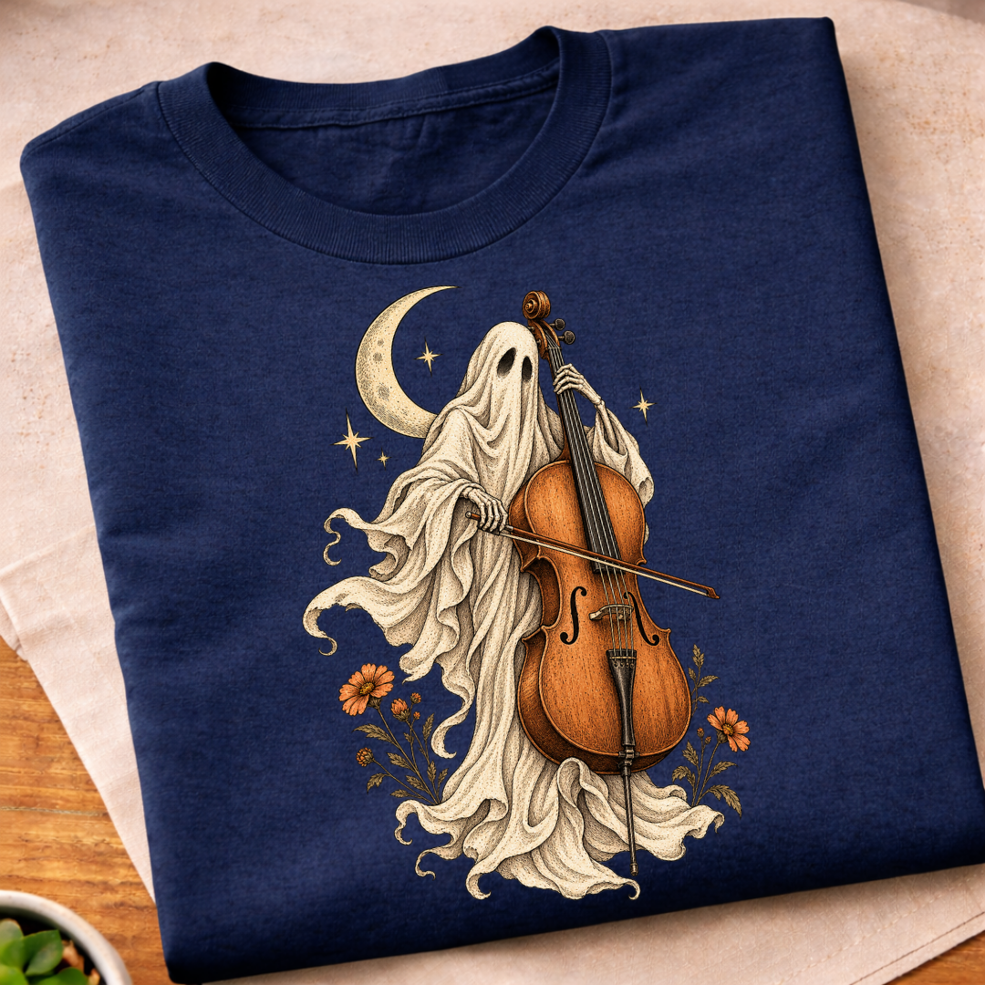 Moonlit Ghost Cello T-Shirt