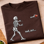Skeleton Football Humorous T-Shirt