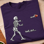 Skeleton Football Humorous T-Shirt
