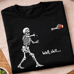 Skeleton Football Humorous T-Shirt