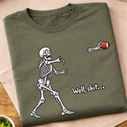 Skeleton Football Humorous T-Shirt