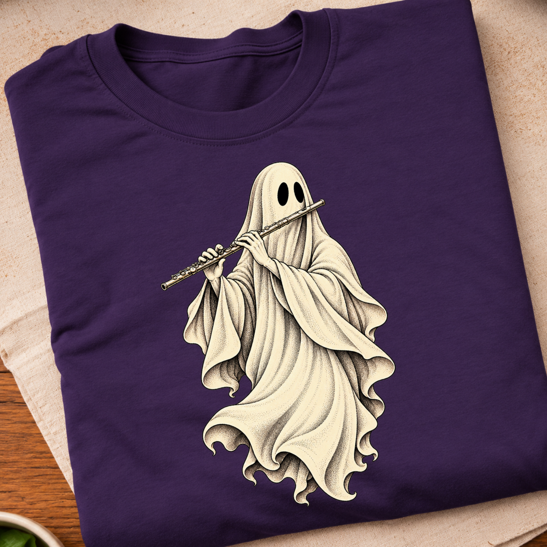 Ghost Playing Flute T-Shirt