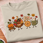 Give Thanks Fall Characters T-Shirt