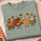 Give Thanks Fall Characters T-Shirt