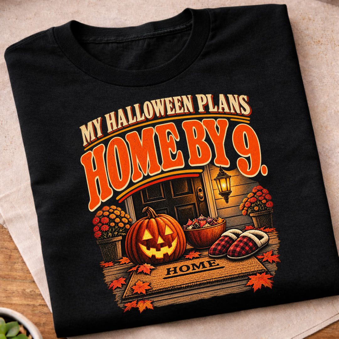 Halloween Home By 9 T-Shirt