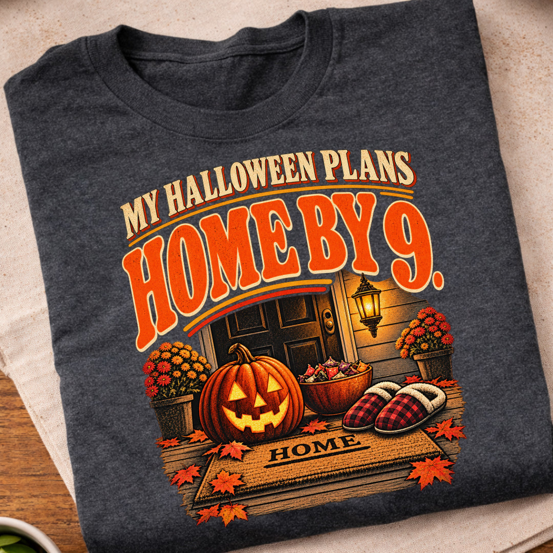 Halloween Home By 9 T-Shirt