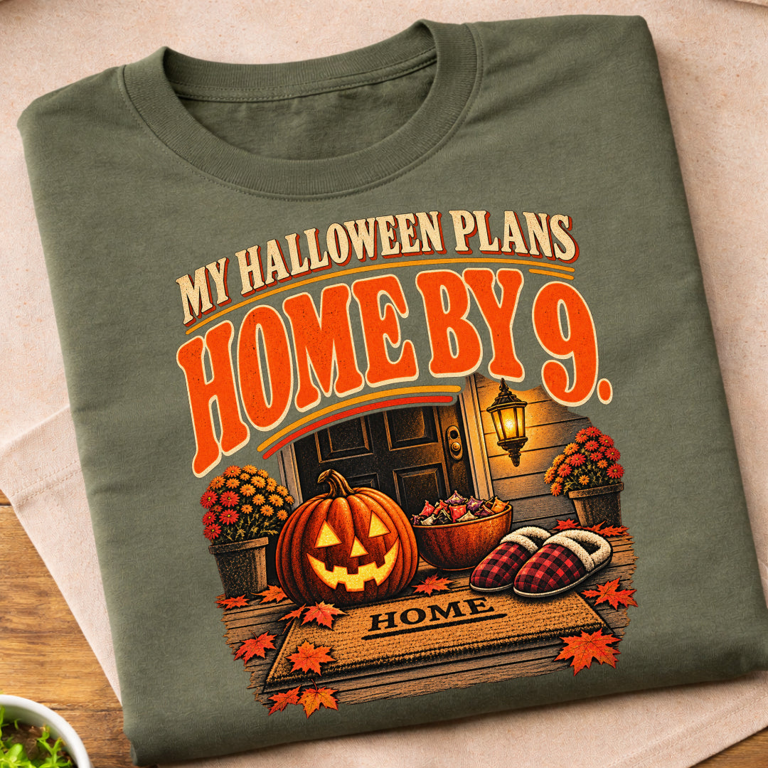 Halloween Home By 9 T-Shirt