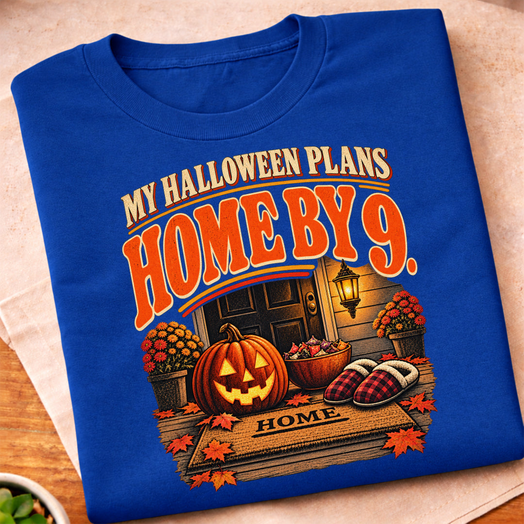 Halloween Home By 9 T-Shirt