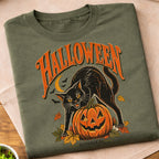 Halloween Black Cat Pumpkin T-Shirt