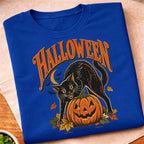 Halloween Black Cat Pumpkin T-Shirt