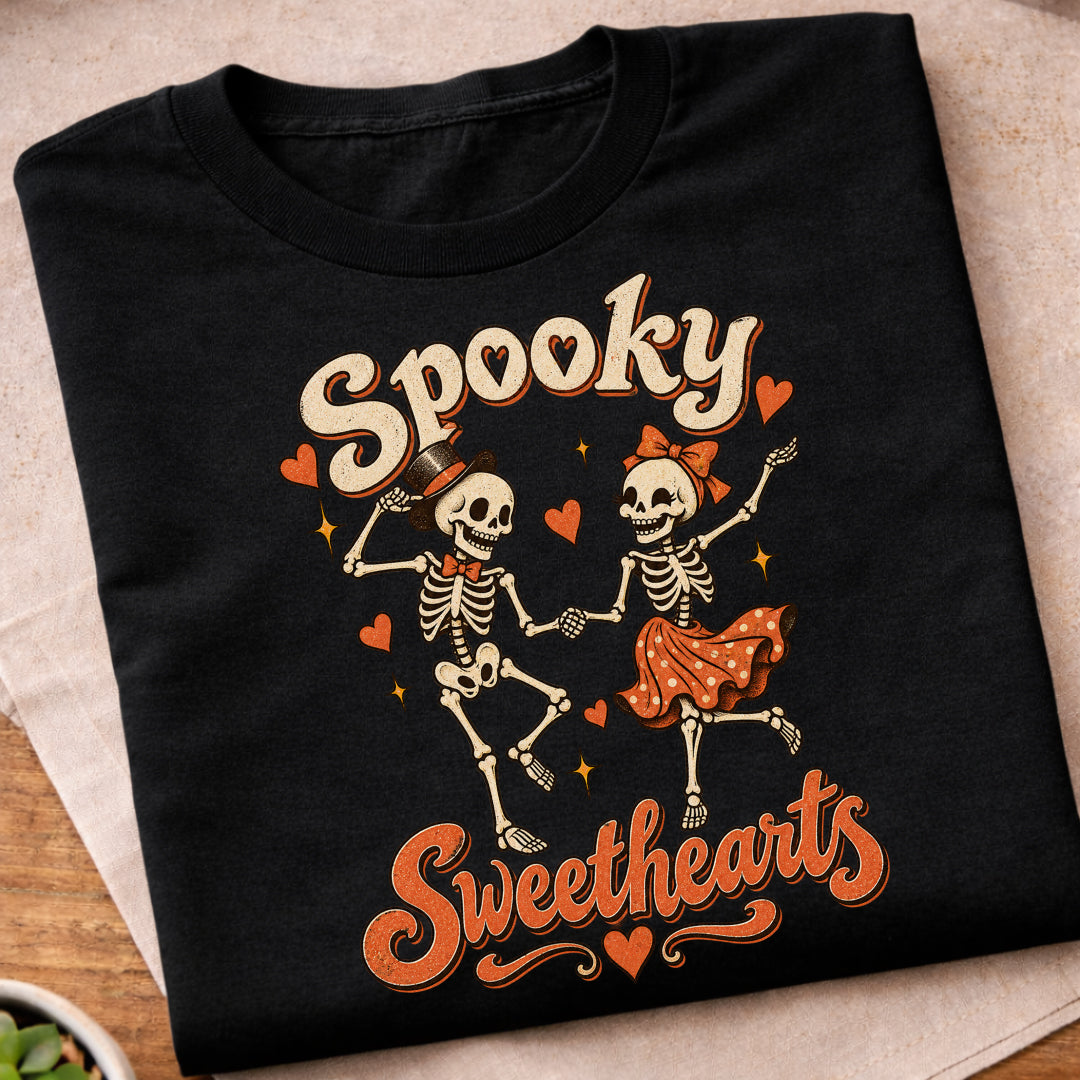 Spooky Skeleton Sweethearts T-Shirt