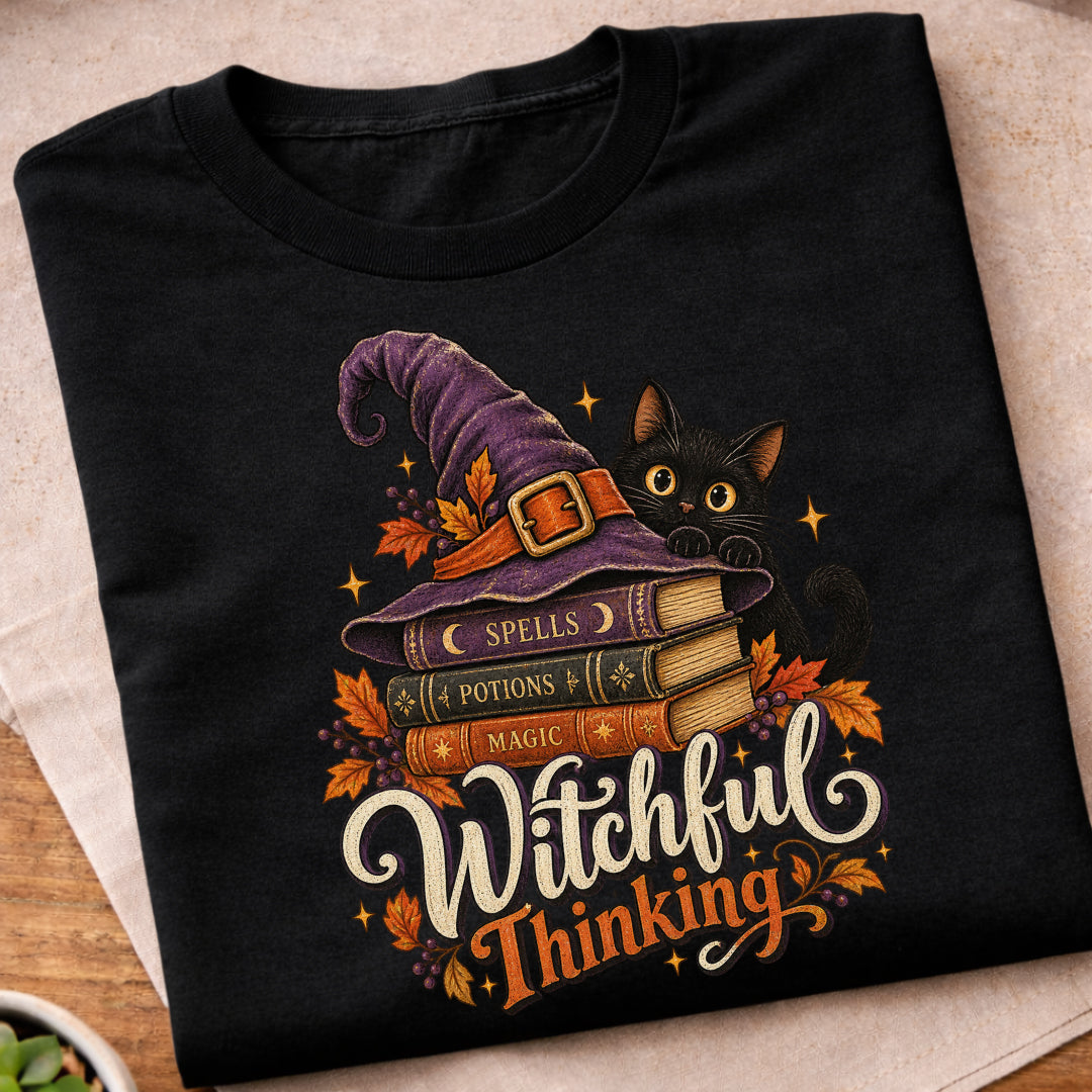 Witchful Thinking Black Cat T-Shirt