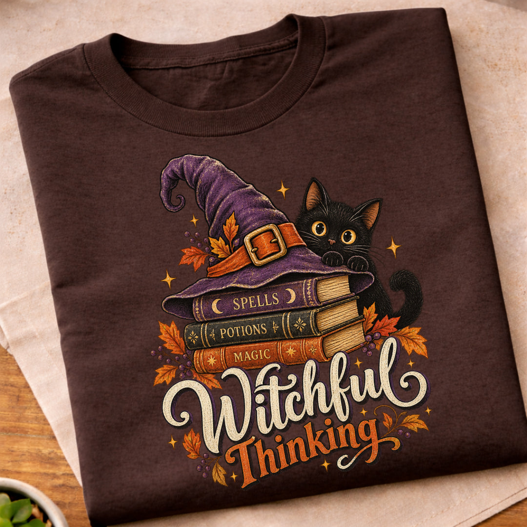 Witchful Thinking Black Cat T-Shirt