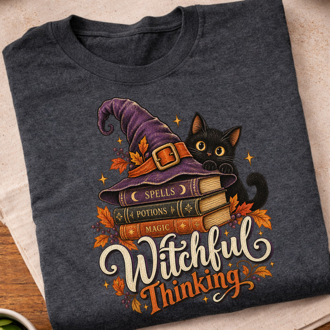 Witchful Thinking Black Cat T-Shirt