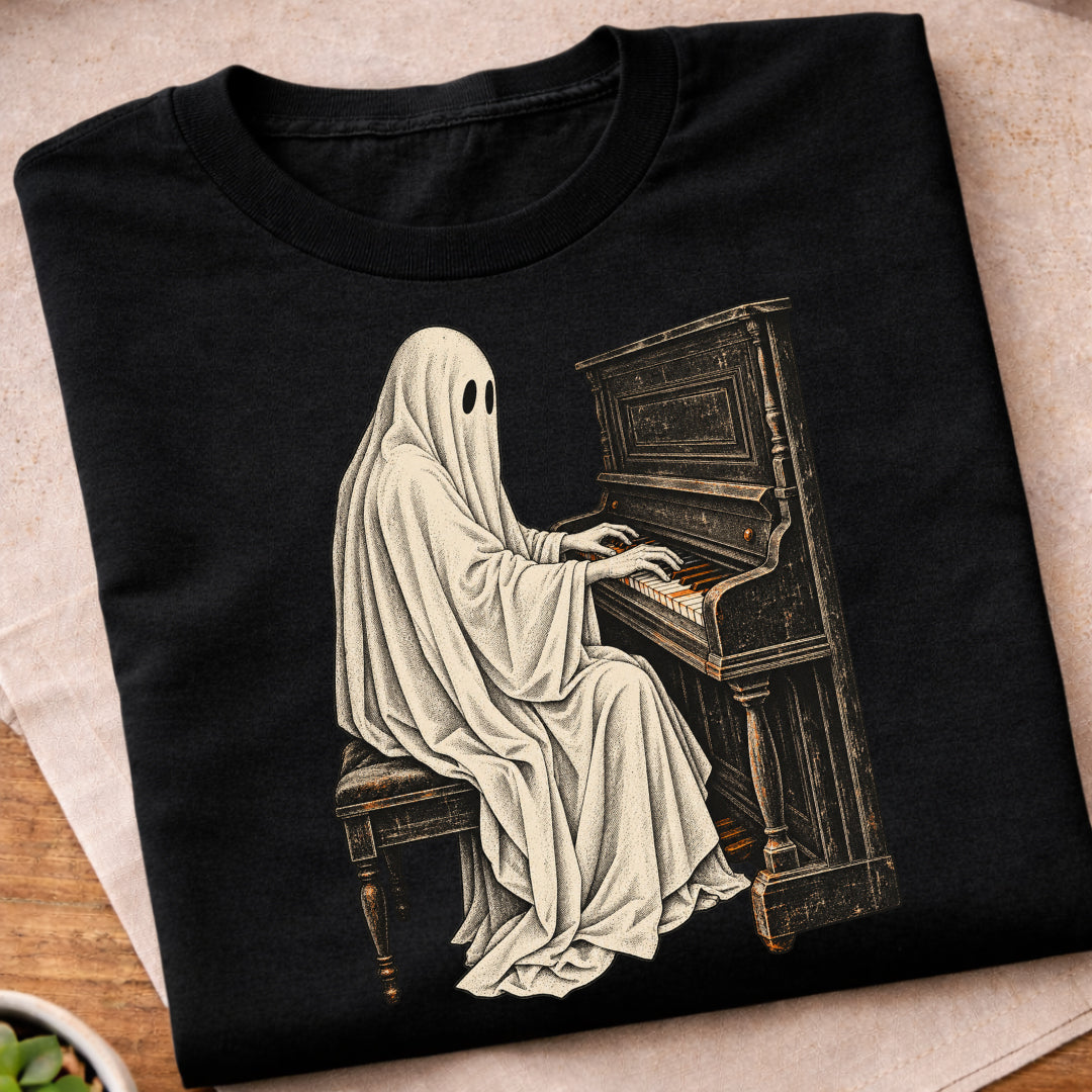 Ghost Piano Player T-Shirt