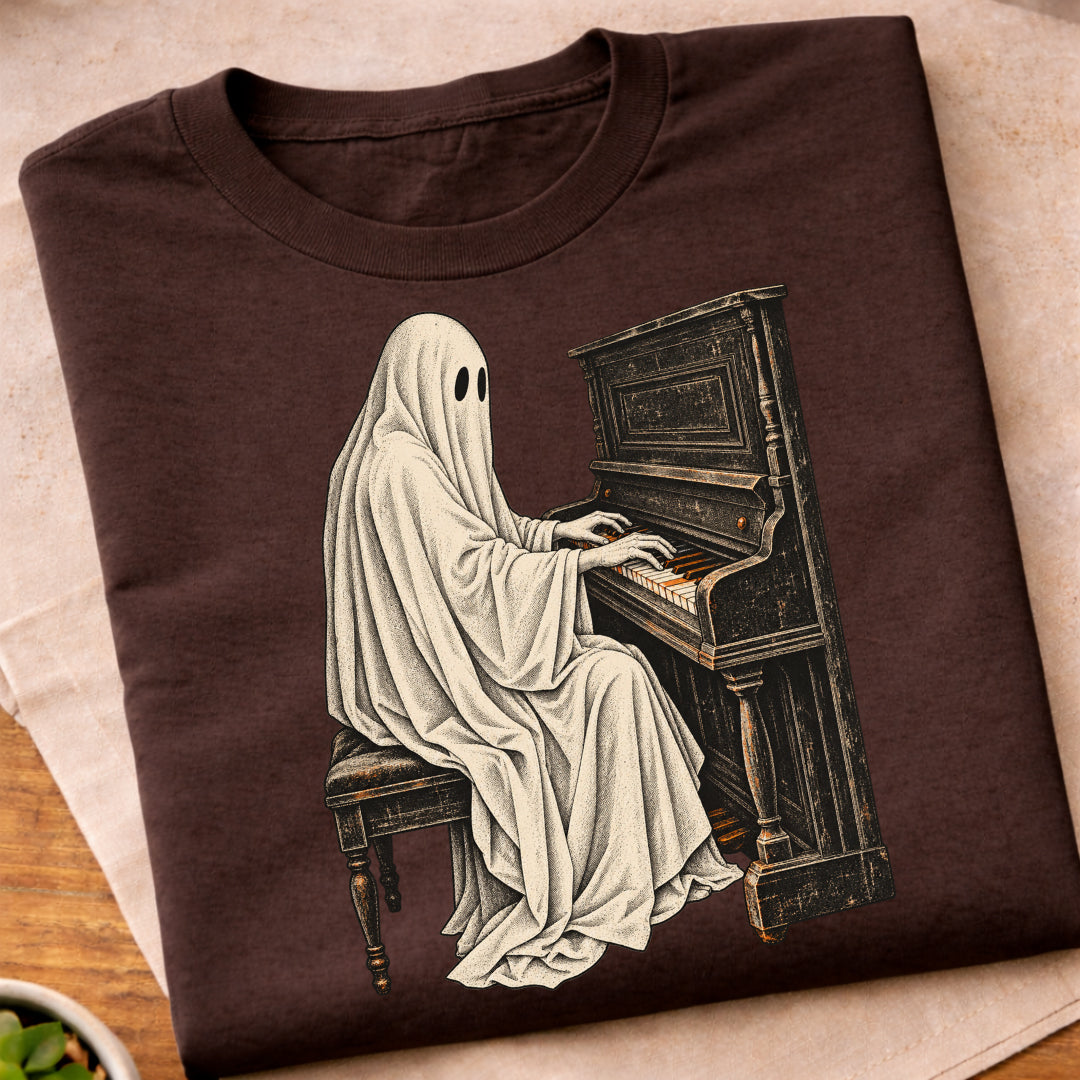 Ghost Piano Player T-Shirt