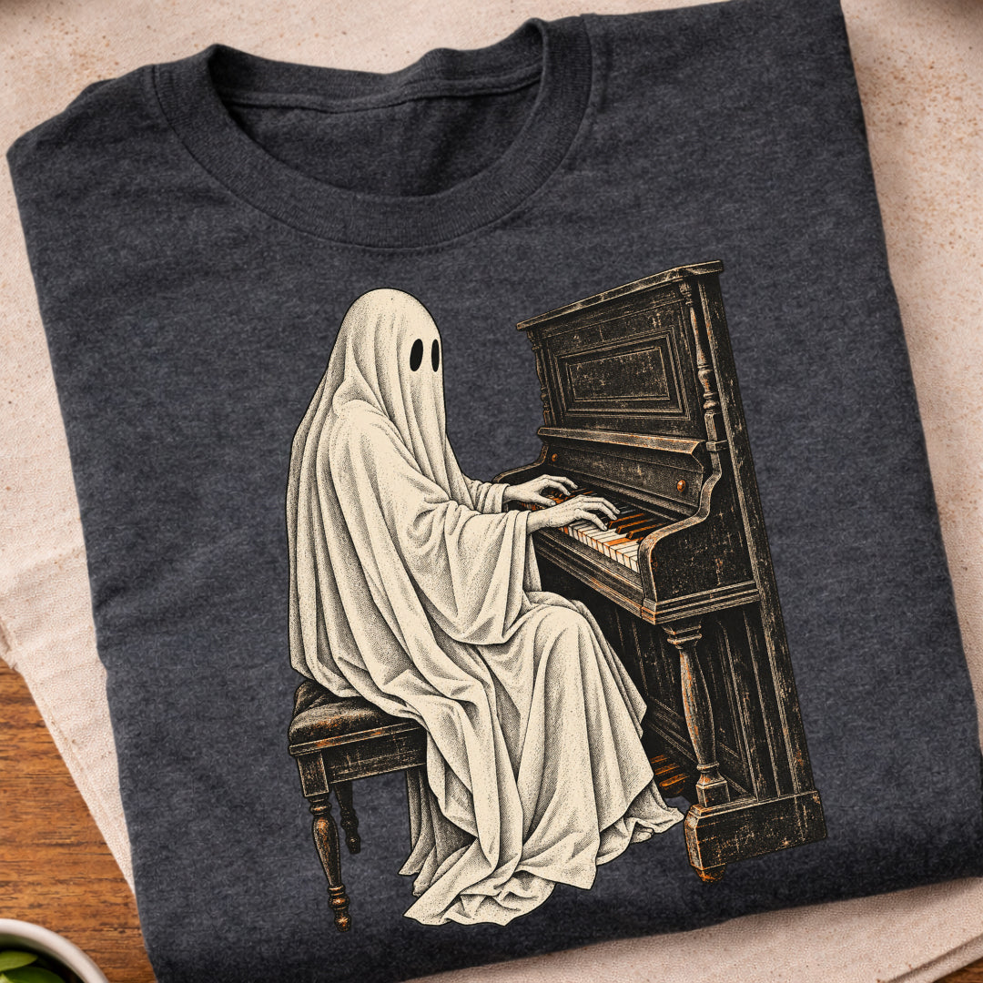 Ghost Piano Player T-Shirt