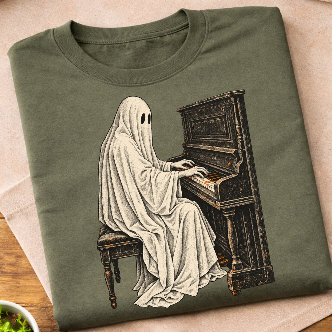 Ghost Piano Player T-Shirt