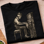 Skeleton Piano Player T-Shirt