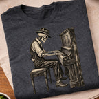 Skeleton Piano Player T-Shirt