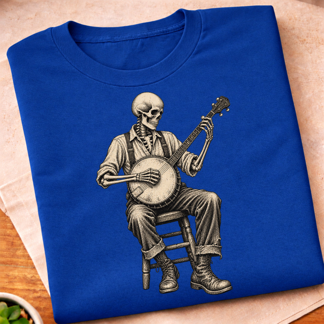 Skeleton Banjo Player T-Shirt