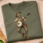 Skeleton Banjo Musician T-Shirt