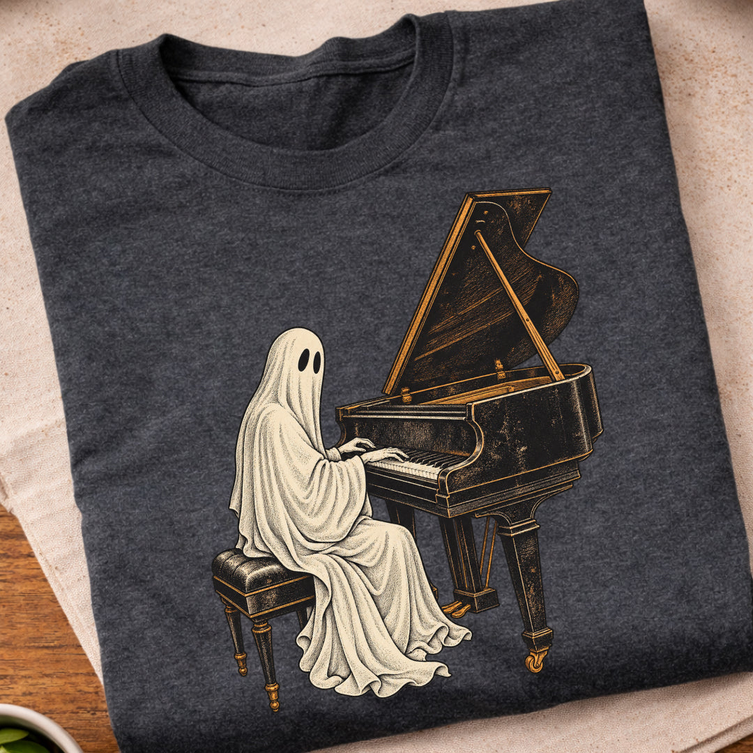 Ghost Piano Musician T-Shirt