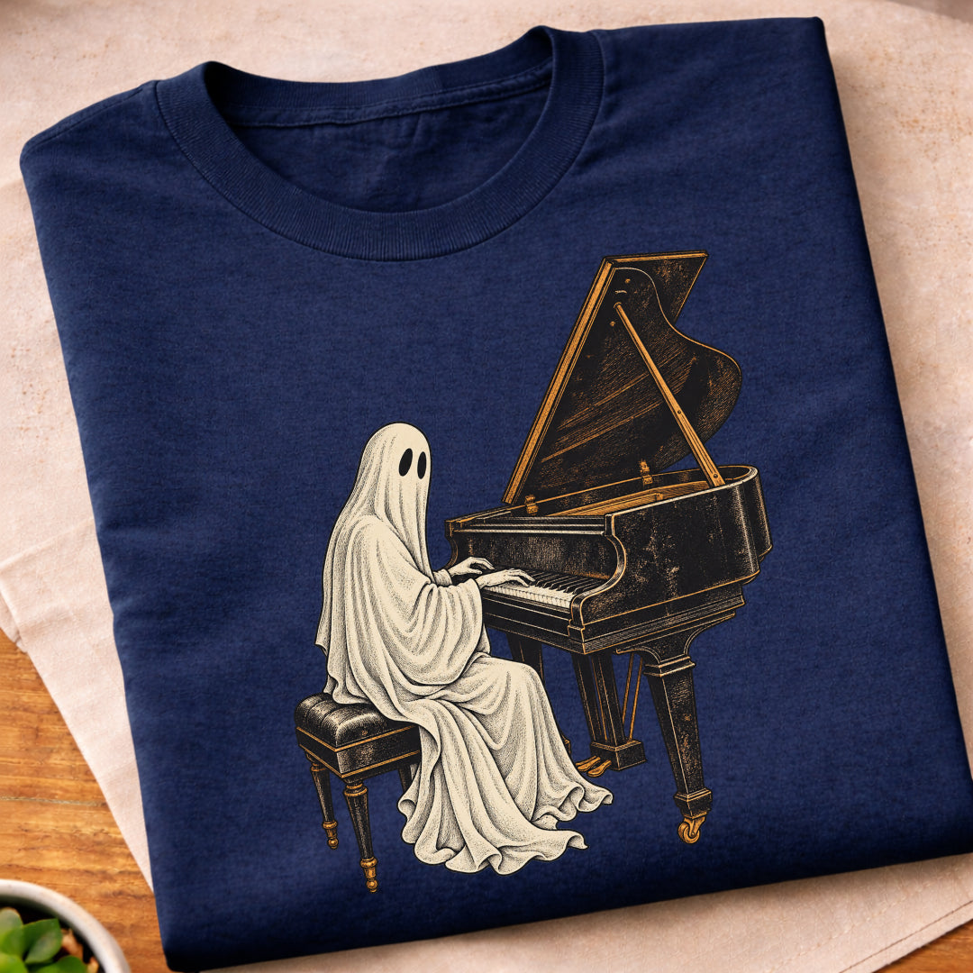 Ghost Piano Musician T-Shirt