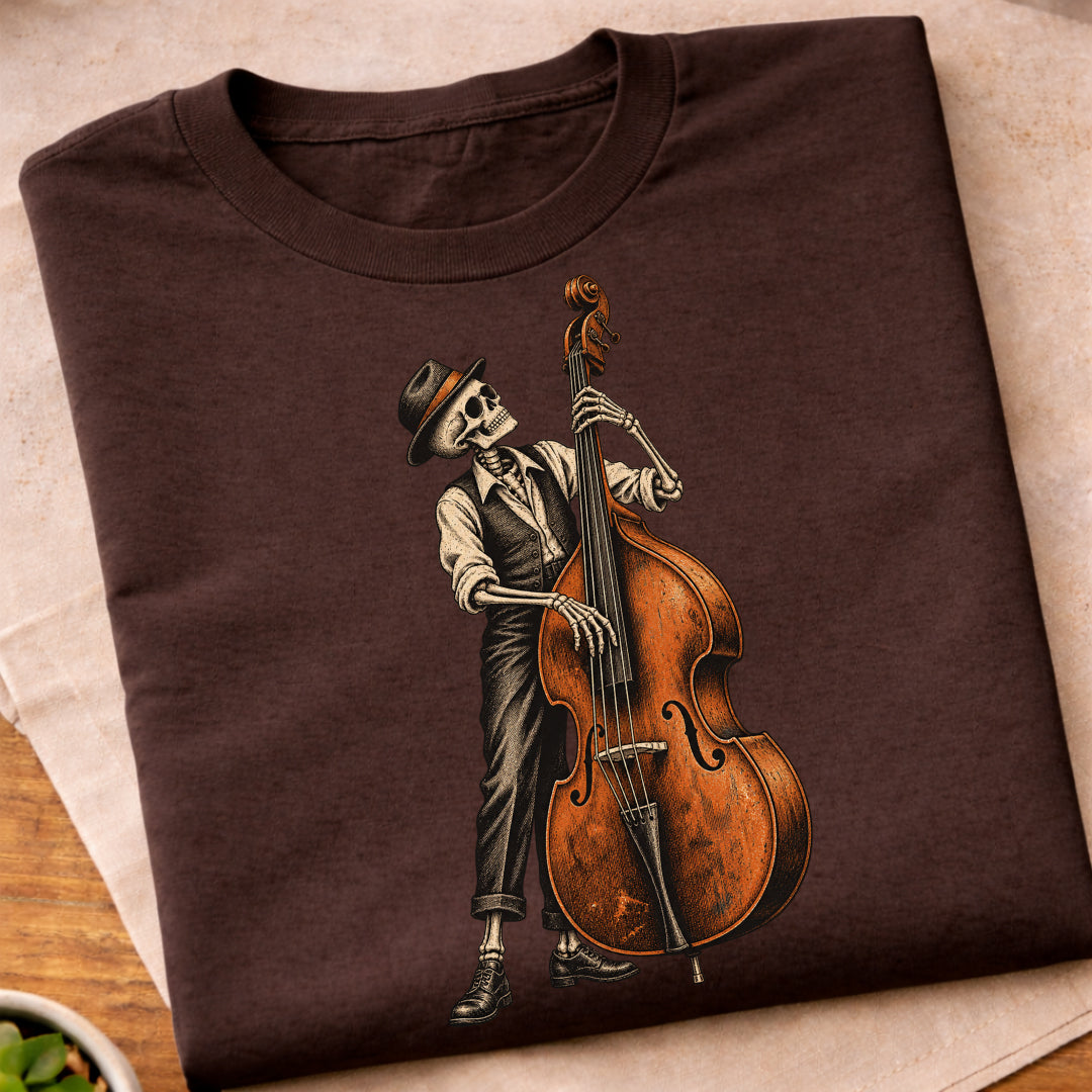 Skeleton Upright Bass T-Shirt