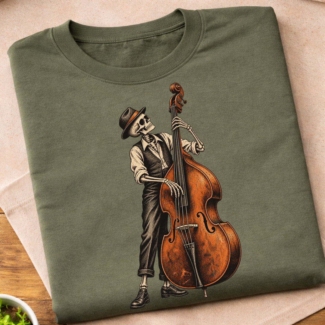 Skeleton Upright Bass T-Shirt
