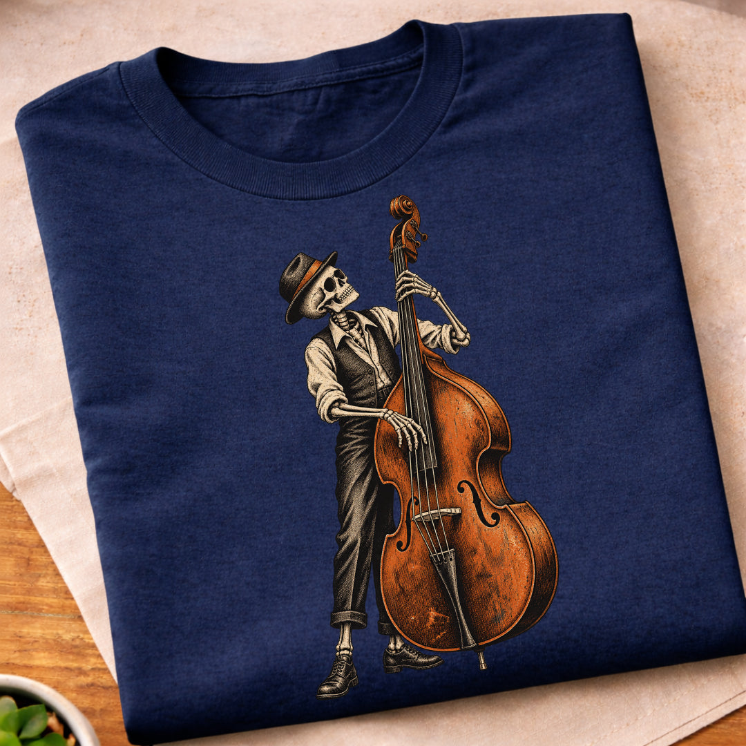 Skeleton Upright Bass T-Shirt