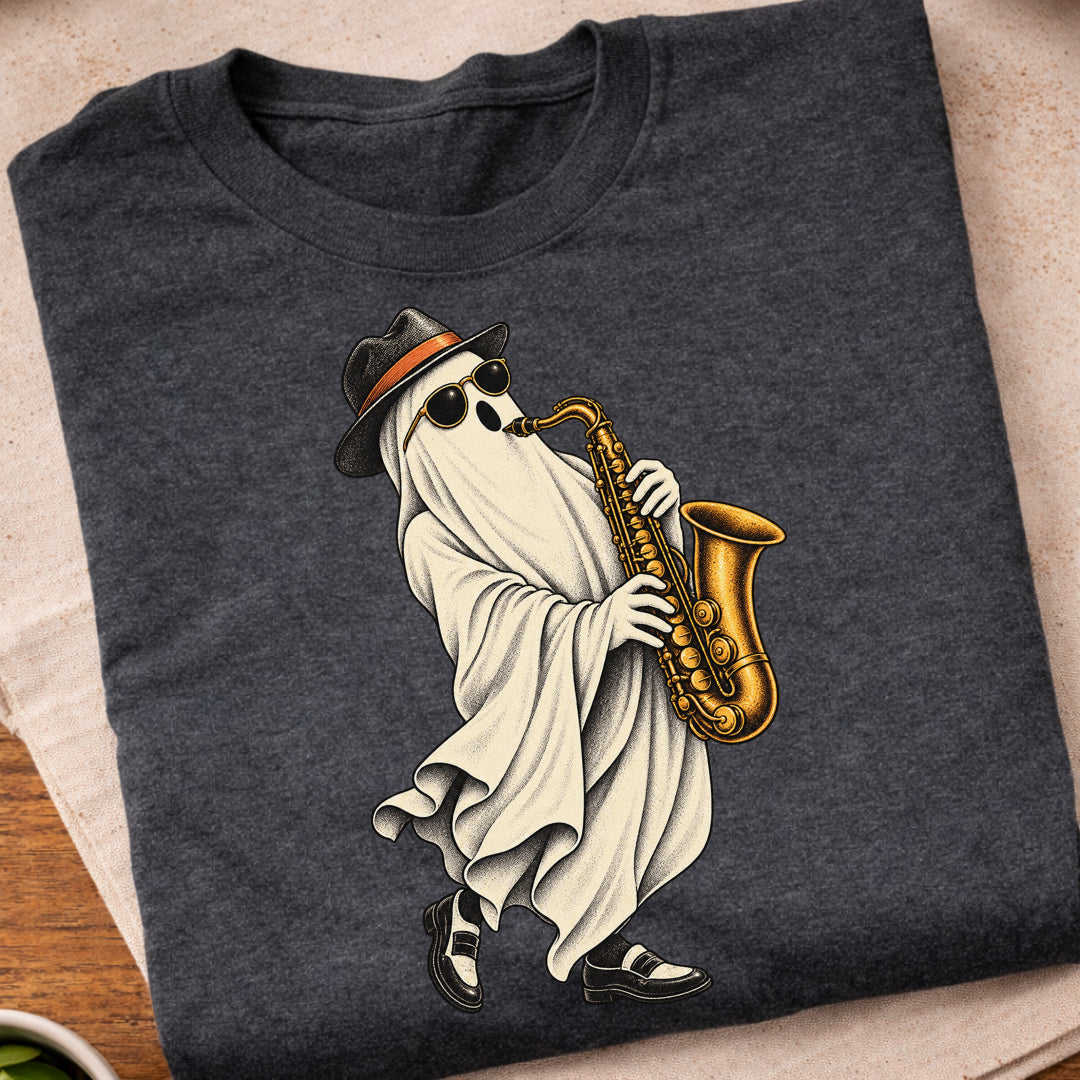 Ghost Saxophone Player T-Shirt