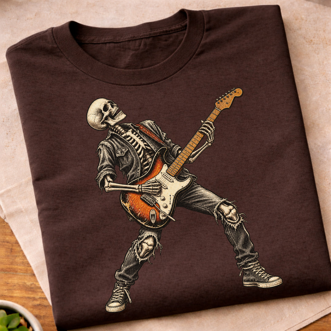 Skeleton Rock Guitar T-Shirt