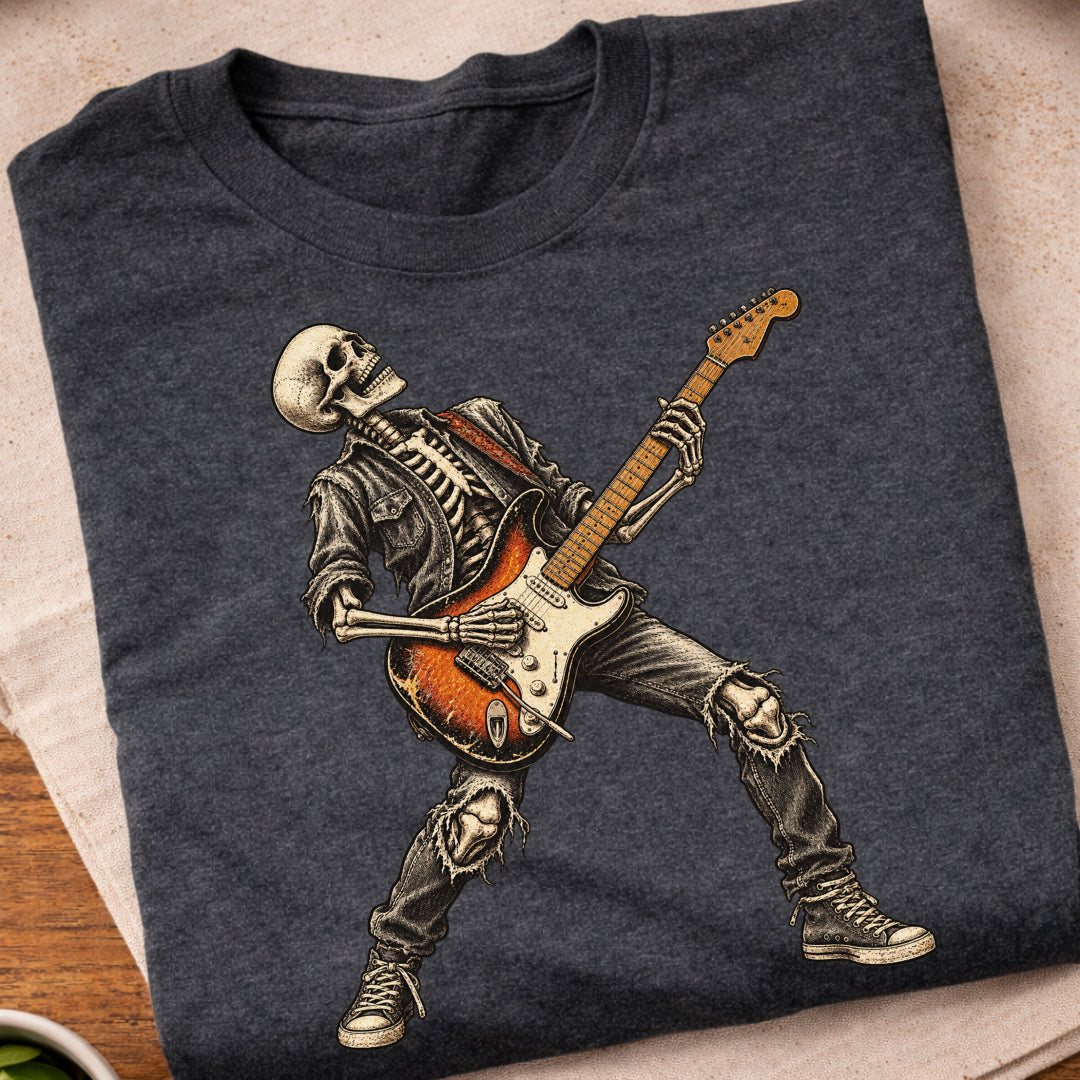 Skeleton Rock Guitar T-Shirt