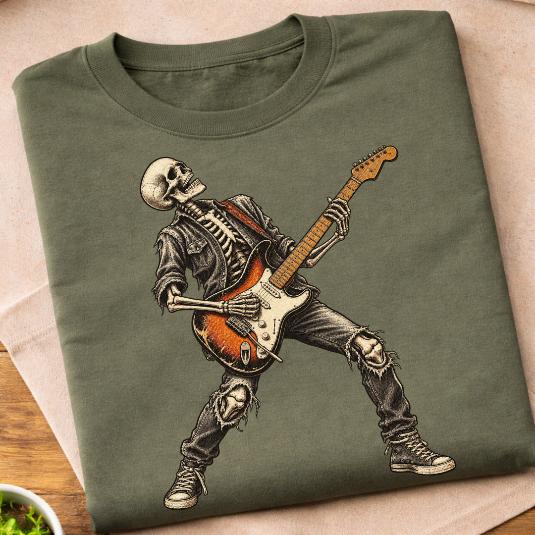 Skeleton Rock Guitar T-Shirt