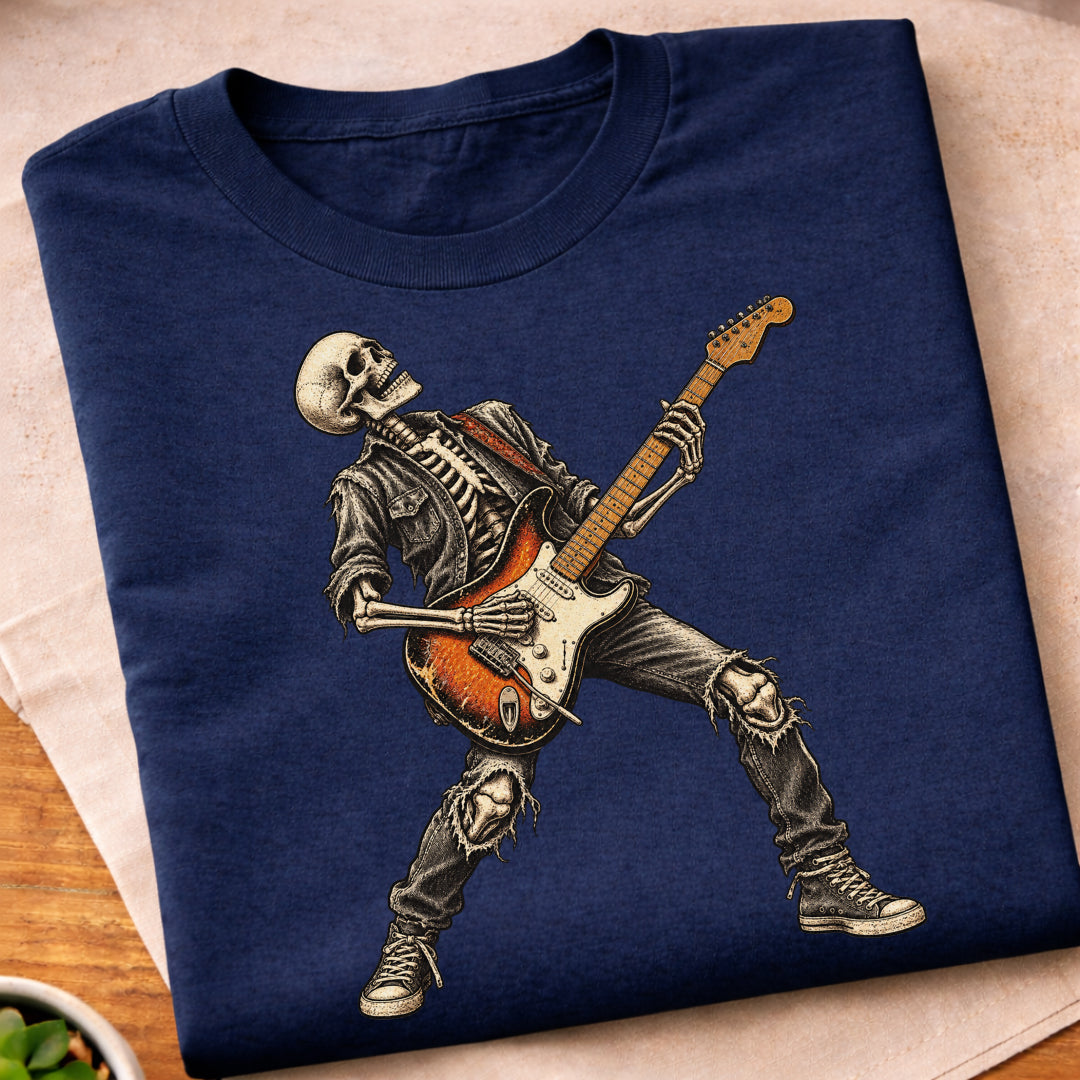 Skeleton Rock Guitar T-Shirt