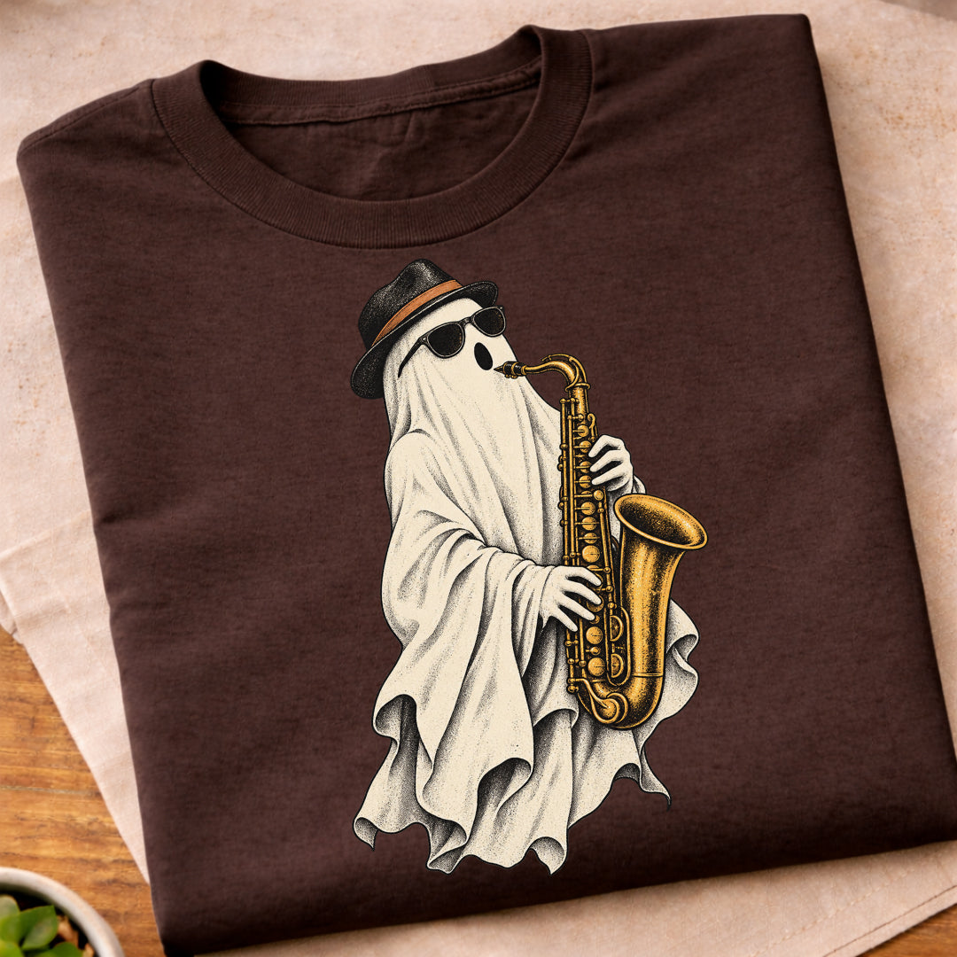 Ghost Saxophone Musician T-Shirt