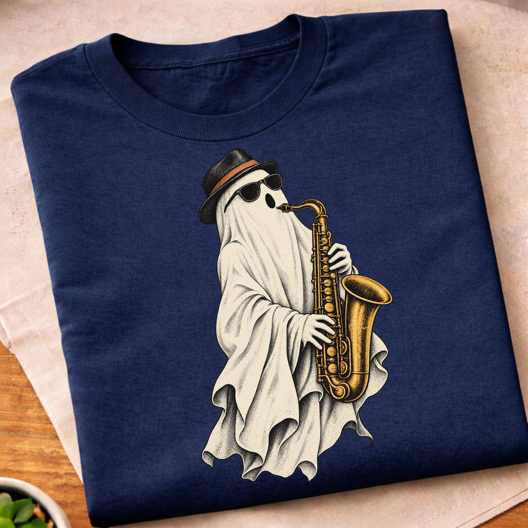Ghost Saxophone Musician T-Shirt