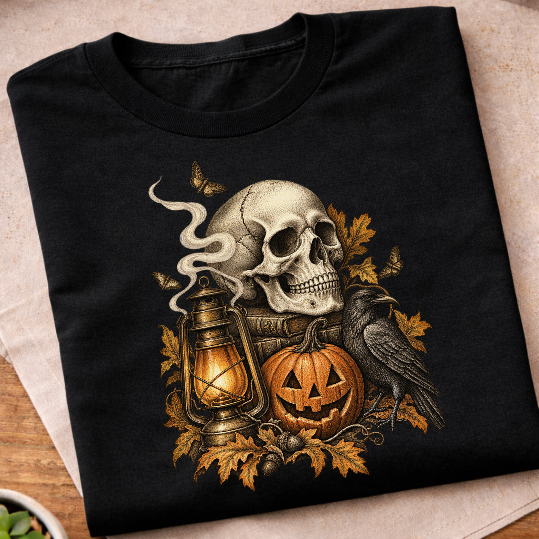 Skull Lantern Pumpkin T-shirt