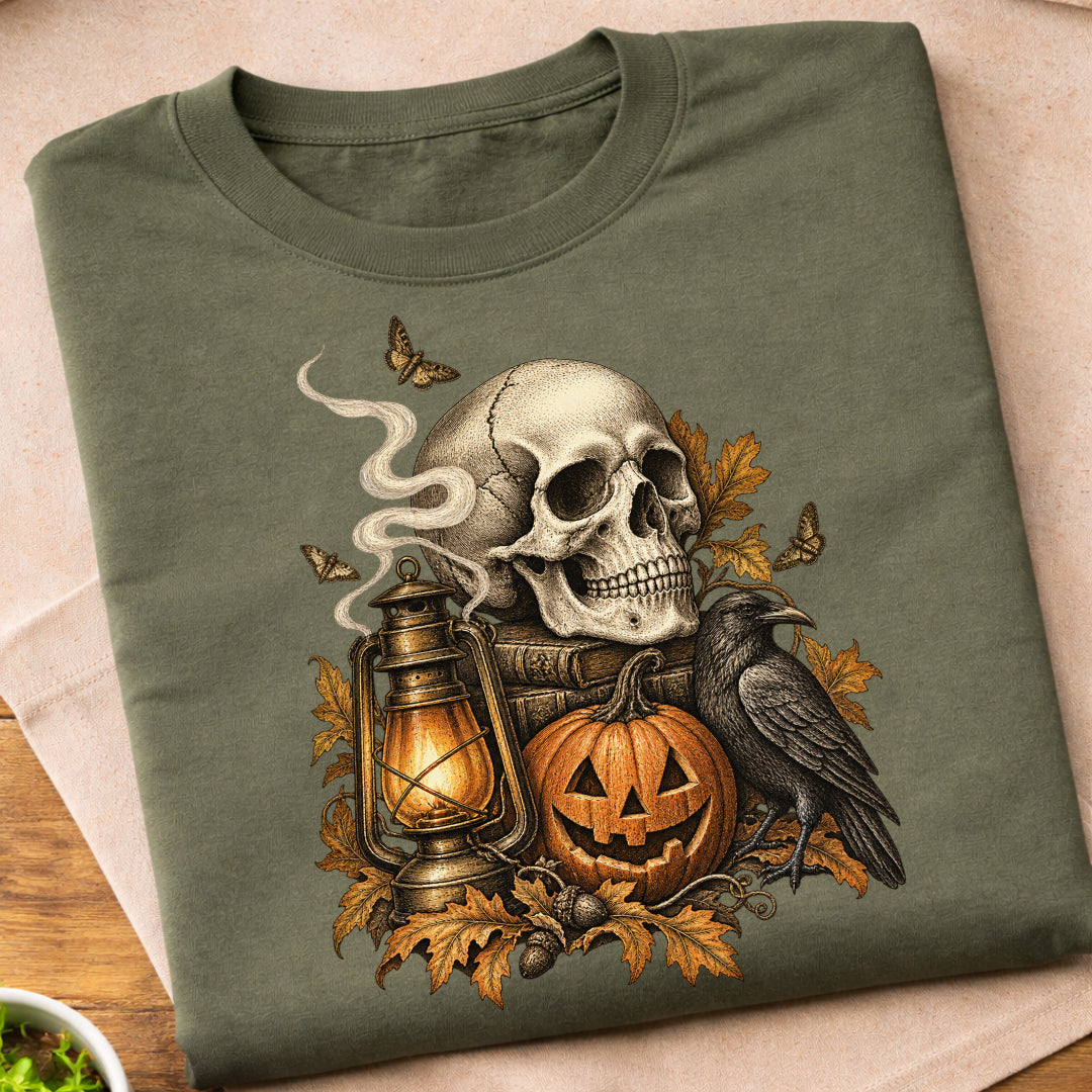 Skull Lantern Pumpkin T-shirt