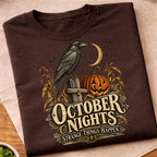 October Nights Raven Pumpkin T-Shirt