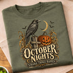 October Nights Raven Pumpkin T-Shirt