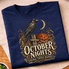 October Nights Raven Pumpkin T-Shirt