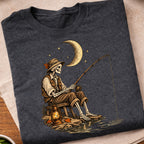 Skeleton Night Fishing T-Shirt